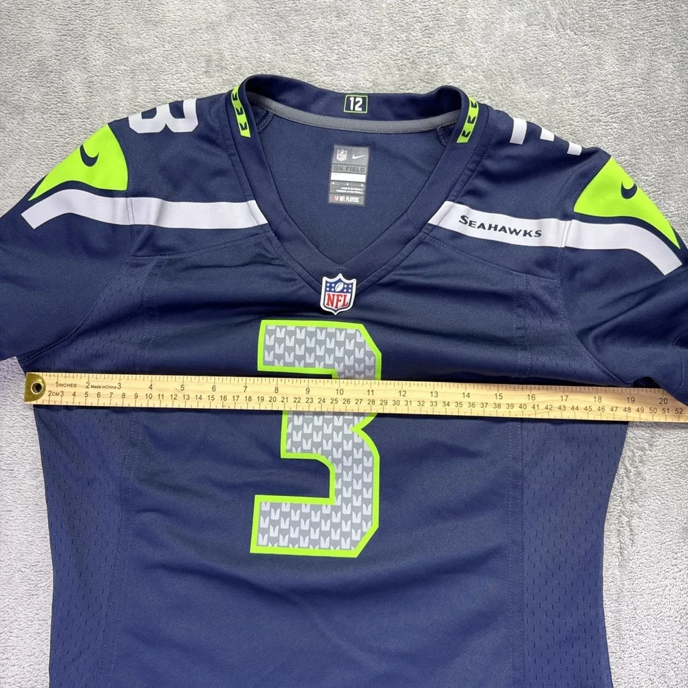 Nike Seattle Seahawks #3 WILSON Jersey‎ Women's Size Medium Navy Home NFL